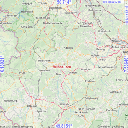 Beinhausen on map