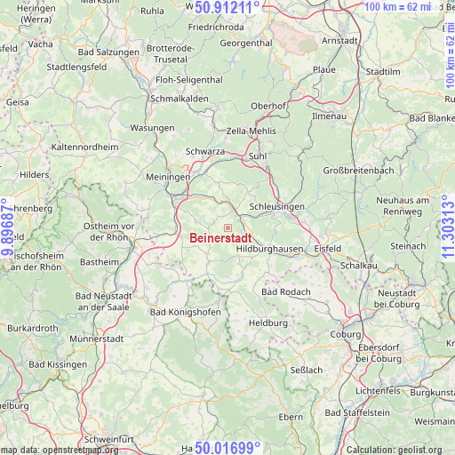 Beinerstadt on map