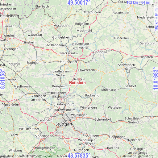 Beilstein on map