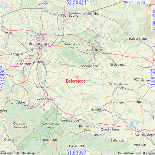 Beierstedt on map