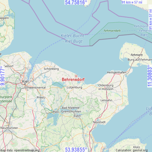 Behrensdorf on map