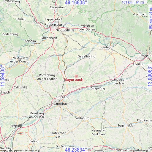 Bayerbach on map