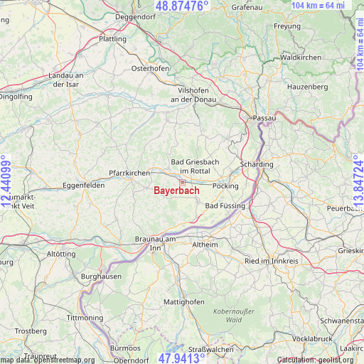 Bayerbach on map