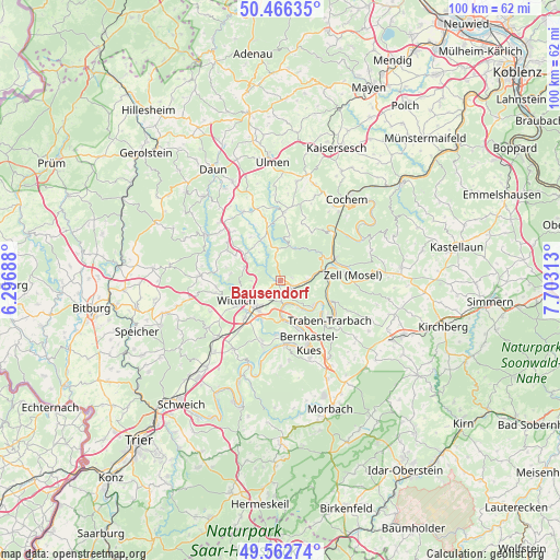 Bausendorf on map