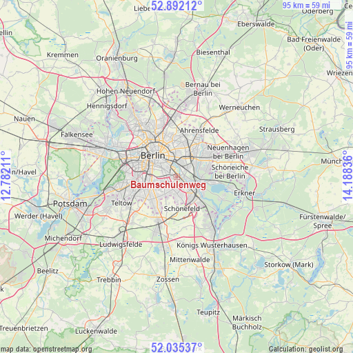 Baumschulenweg on map
