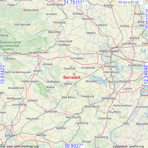 Barnstädt on map