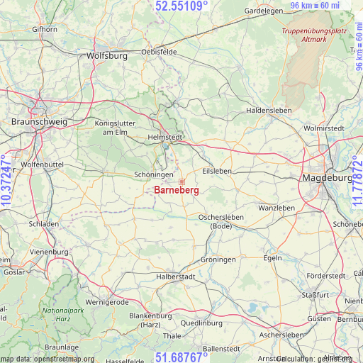 Barneberg on map