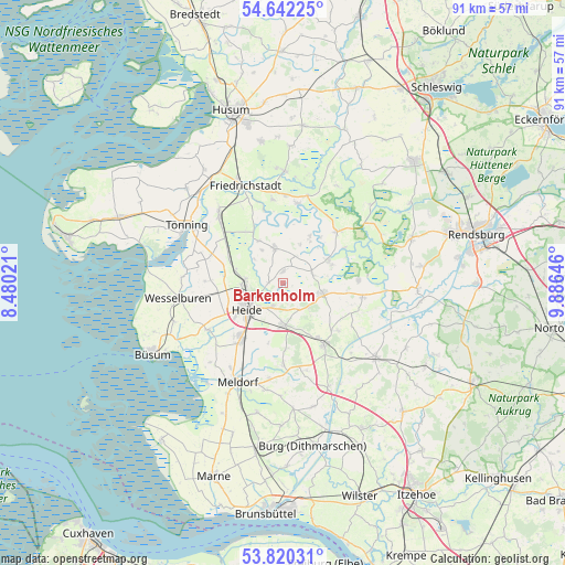Barkenholm on map