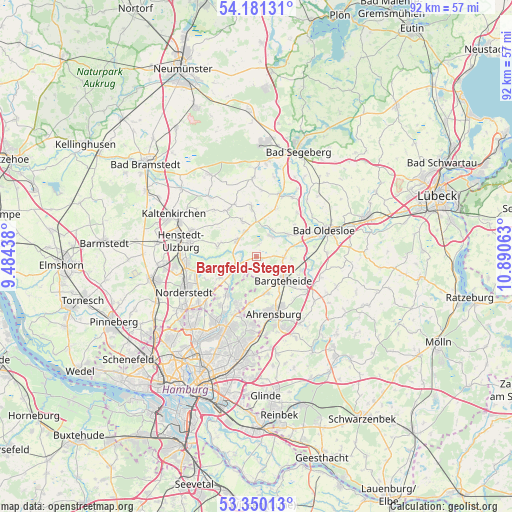 Bargfeld-Stegen on map