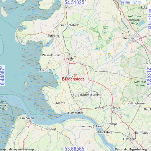 Bargenstedt on map