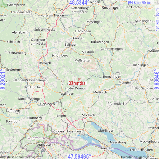 Bärenthal on map