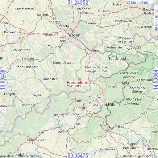 Bärenstein on map