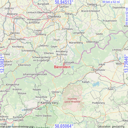 Bärenstein on map