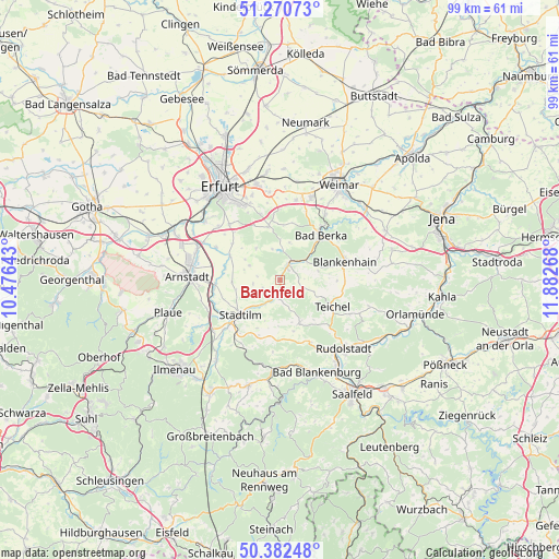 Barchfeld on map
