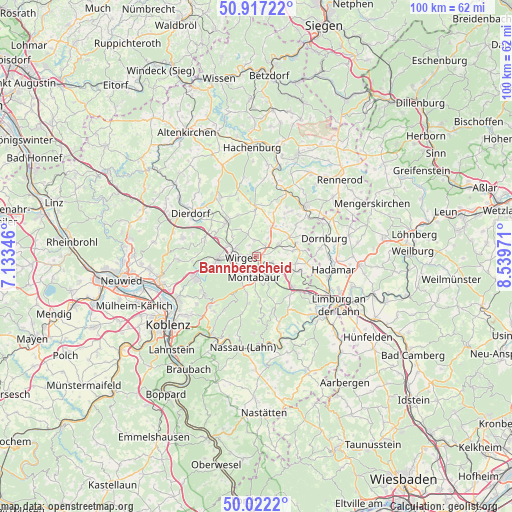 Bannberscheid on map