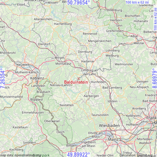 Balduinstein on map