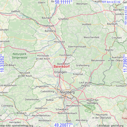 Baiersdorf on map