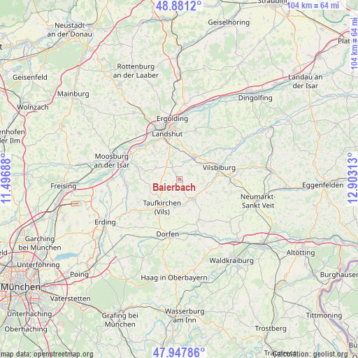 Baierbach on map