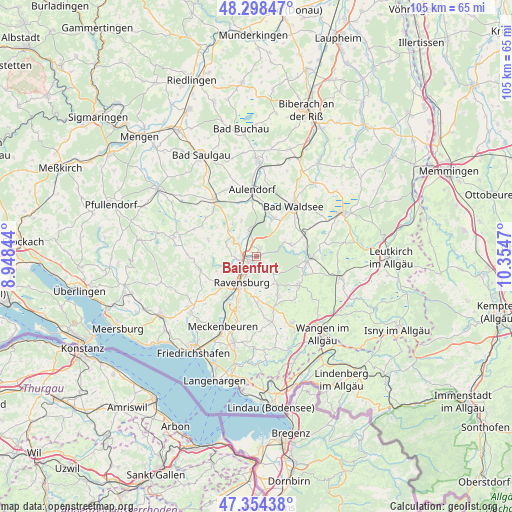 Baienfurt on map