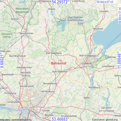 Bahrenhof on map