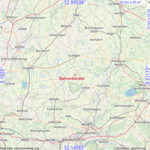 Bahrenborstel on map