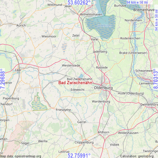 Bad Zwischenahn on map