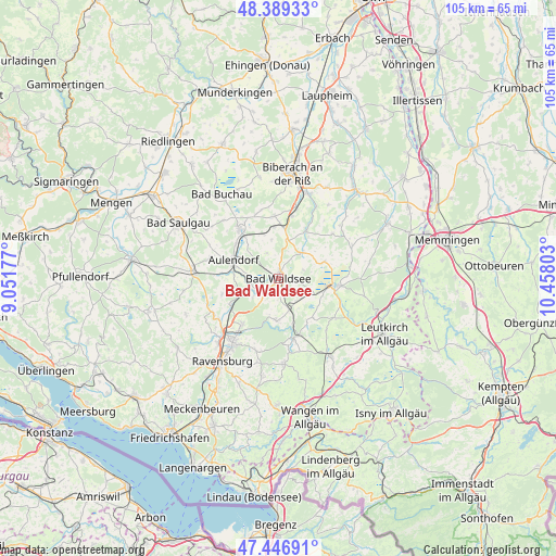Bad Waldsee on map