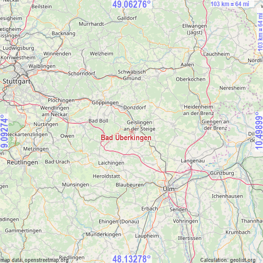 Bad Überkingen on map