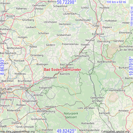 Bad Soden-Salmünster on map