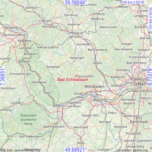 Bad Schwalbach on map