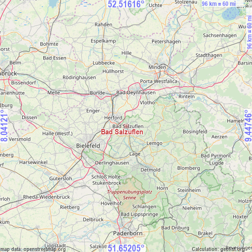 Bad Salzuflen on map