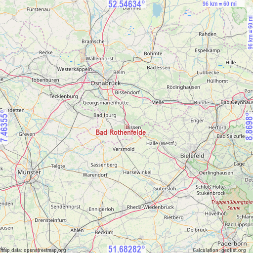 Bad Rothenfelde on map