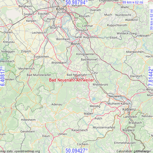 Bad Neuenahr-Ahrweiler on map