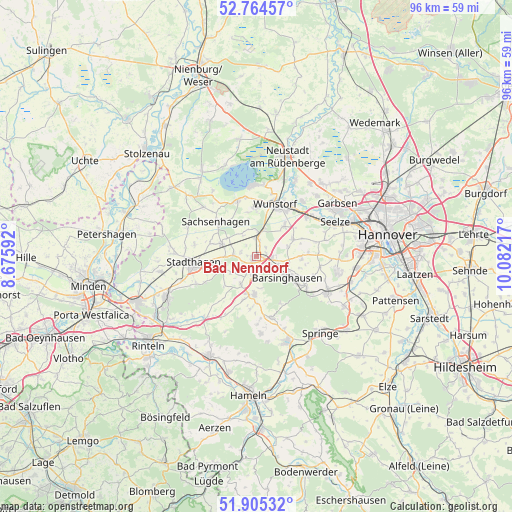 Bad Nenndorf on map
