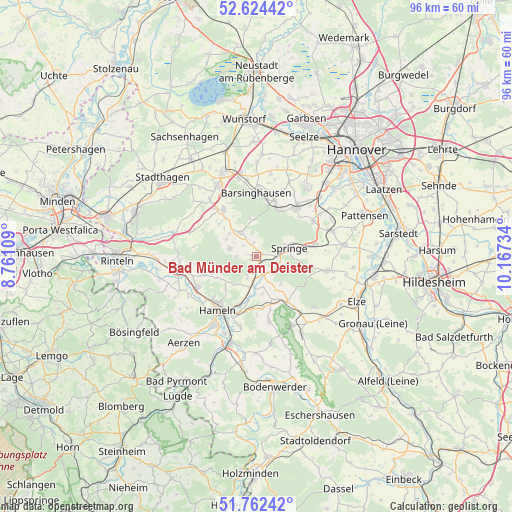 Bad Münder am Deister on map