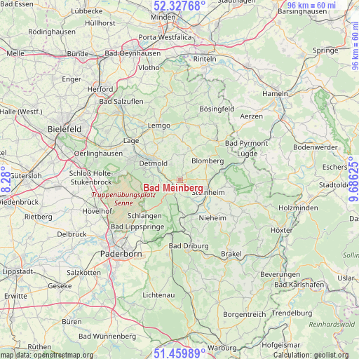 Bad Meinberg on map
