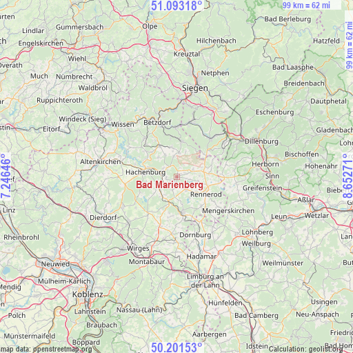 Bad Marienberg on map