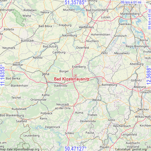 Bad Klosterlausnitz on map