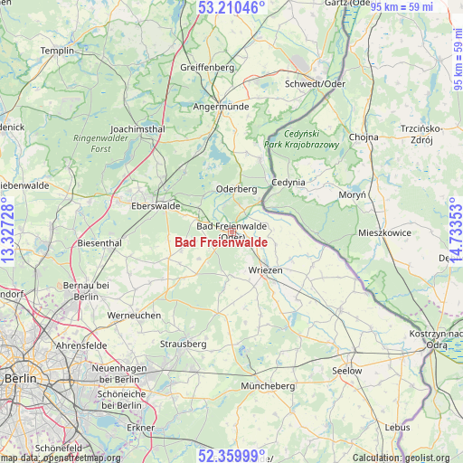 Bad Freienwalde on map