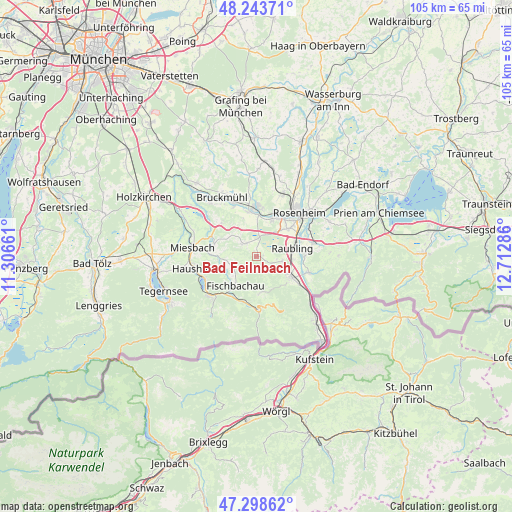 Bad Feilnbach on map