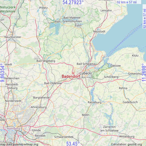 Badendorf on map