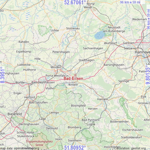 Bad Eilsen on map