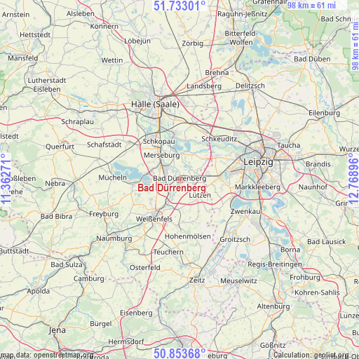 Bad Dürrenberg on map