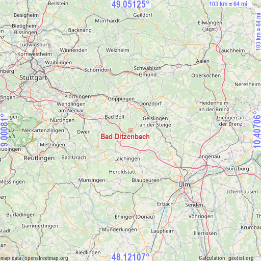 Bad Ditzenbach on map