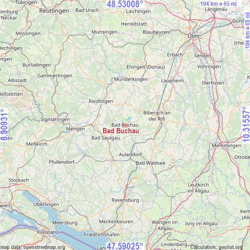 Bad Buchau on map