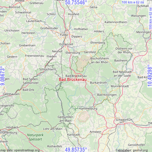 Bad Brückenau on map