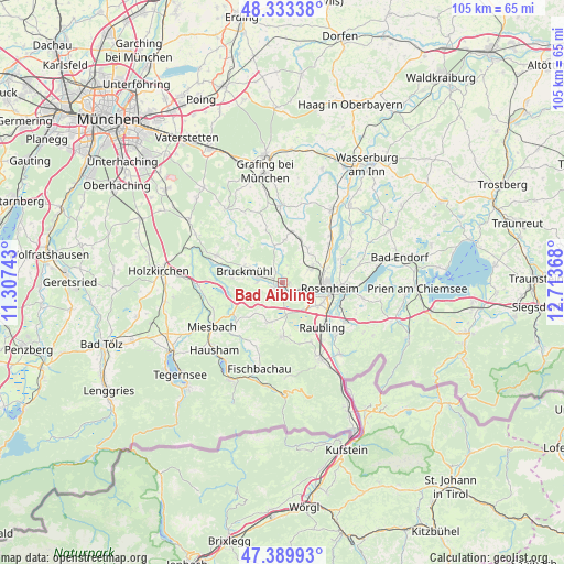 Bad Aibling on map
