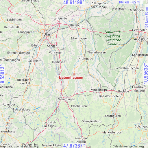 Babenhausen on map