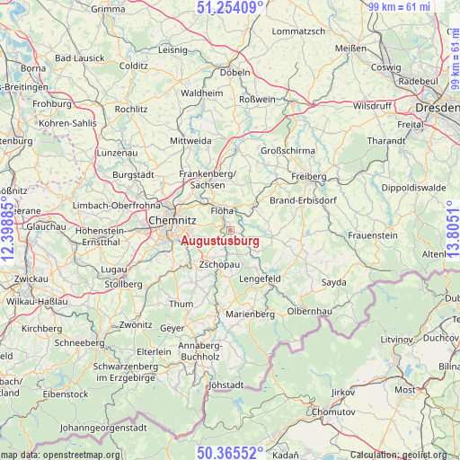 Augustusburg on map