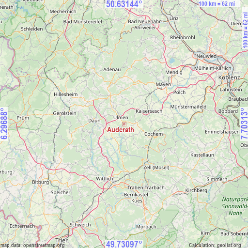 Auderath on map